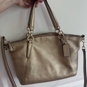 Coach Gold Leather Bag